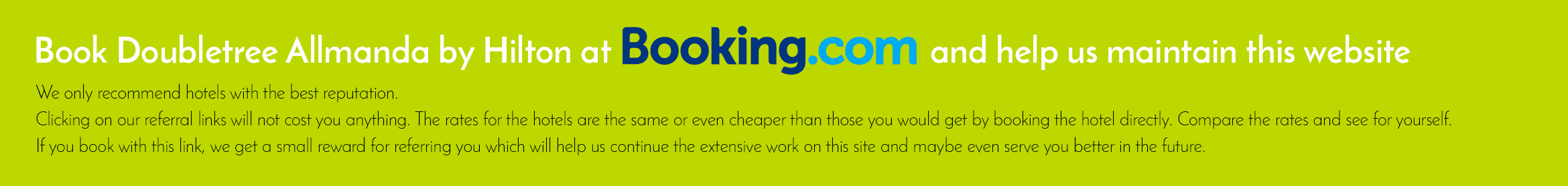 affiliate banner booking.com