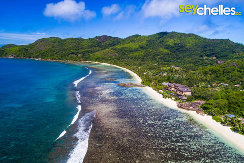 Luftaufnahme Double Tree Allamanda mit Strand