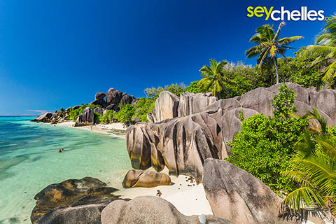 Anse Source d´Argent on La Digue is Nr.3 in our Top 5 beaches of Seychelles