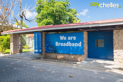 cable and wireless internet shop on la digue