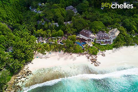 Anse Intendance Mahé from the air