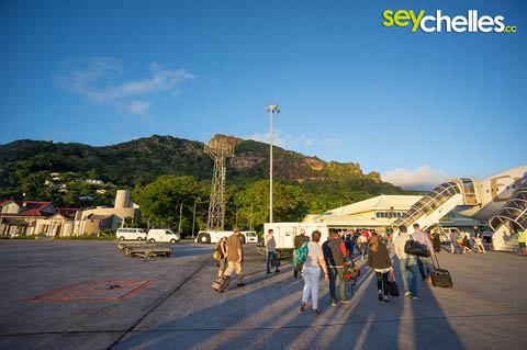 getting off the plane in the morning