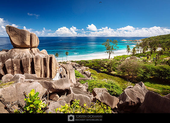 Hochzeit auf den Felsen der Grand Anse