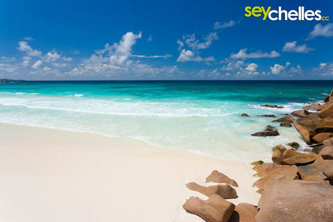 the rocks on the southern end of petite anse