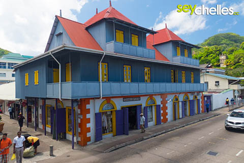 colorful houses near the market in victoria