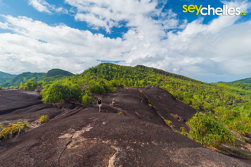 plateau on top of the mount copolia on mahe