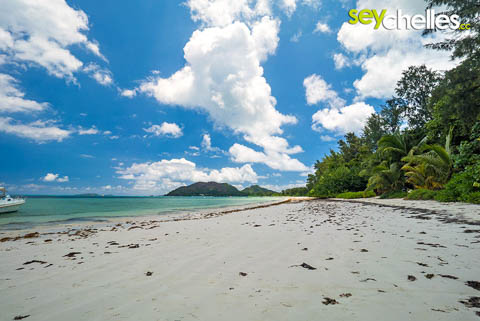 anse volbert is the biggest beach on praslin